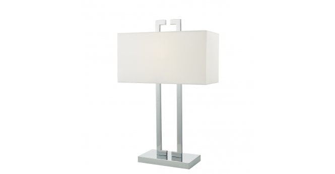 Där Lighting Nile Table Lamp Polished Chrome With Shade
