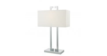 Nile Table Lamp Polished Chrome With Shade