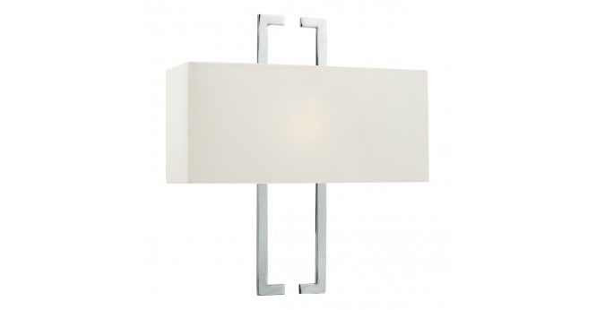 Där Lighting Nile Wall Light Polished Chrome With Shade