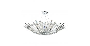Nimbus 6 Light Pendant Polished Chrome Crystal