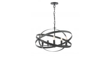 Nitya 5 Light Pendant Matt Black