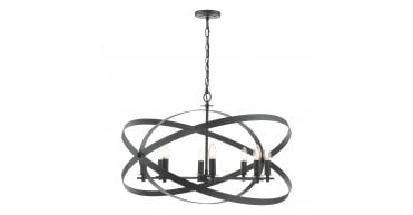 Nitya 8 Light Pendant Matt Black