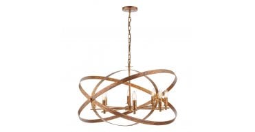 Nitya 8 Light Pendant Mottled Copper