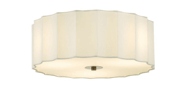 Noura 3 Light Flush Ivory and White