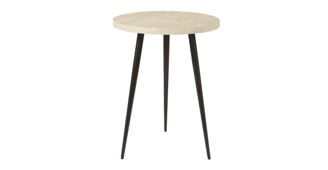 Där Lighting Nusa Side Table Grey Marble Effect and Matt Black