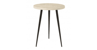 Nusa Side Table Grey Marble Effect and Matt Black