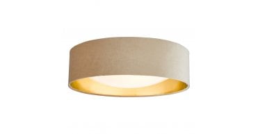 Nysa 2 Light Flush Velvet Taupe Shade 40cm
