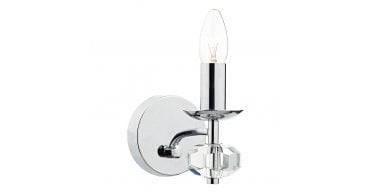 Oleana Wall Light Polished Chrome Crystal
