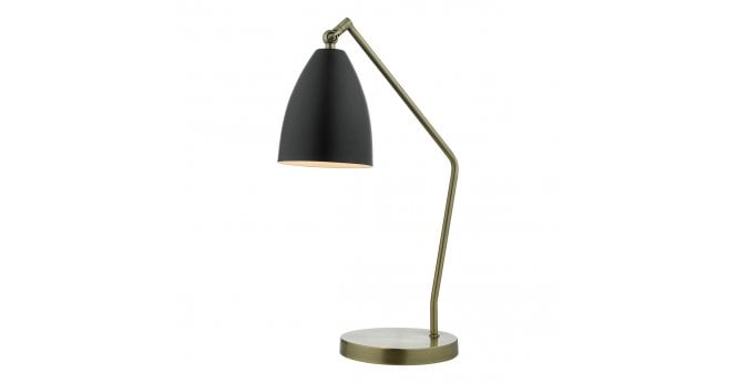 Där Lighting Olly Task Table Lamp Antique Brass Black
