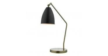 Olly Task Table Lamp Antique Brass Black