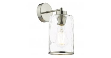 Olsen Wall Light Satin Chrome and Glass