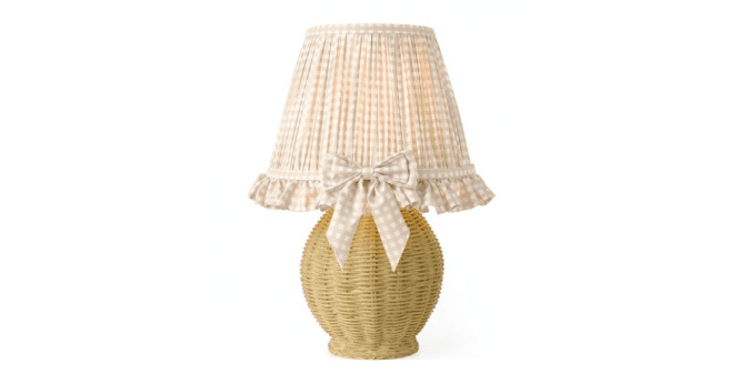 Där Lighting Omer Table Lamp Matt Taupe and Antique Brass With Shade
