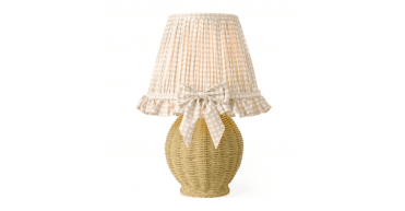 Omer Table Lamp Matt Taupe and Antique Brass With Shade