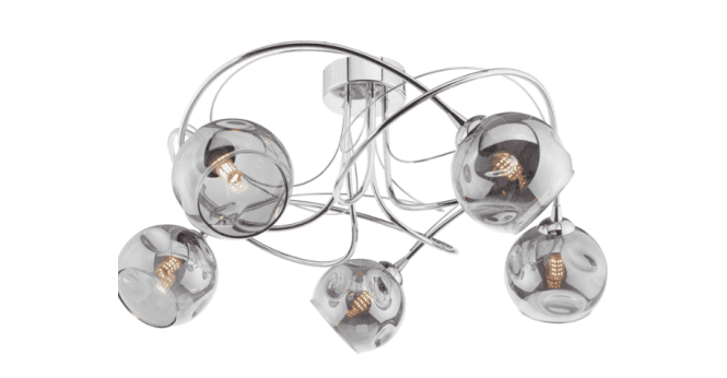 Där Lighting Onawa 5lt Semi Flush Polished Chrome Frame Only