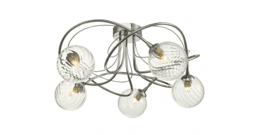 Onawa 5lt Semi Flush Polished Chrome With Twisted Glass