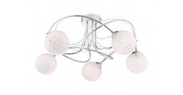 Onawa 5lt Semi Flush Polished Chrome With White Confetti Glass
