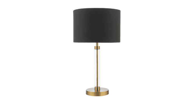 Där Lighting Onora Black Faux Silk Drum Shade 30cm