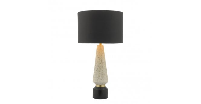Där Lighting Onora Table Lamp White & Black With Shade