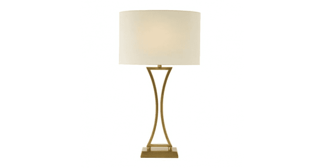 Där Lighting Oporto Table Lamp Aged Brass With Shade
