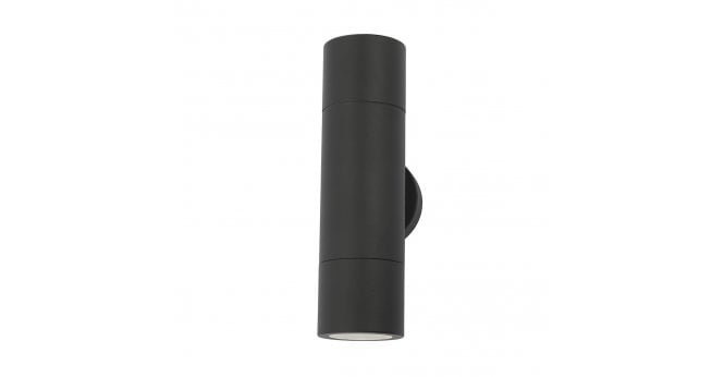 Där Lighting Ortega Outdoor 2 Light Wall Light Matt Black IP65