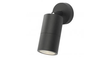 Ortega Outdoor Single Spotlight Matt Black IP65