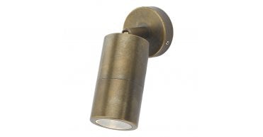 Ortega Outdoor Single Spotlight Natural Brass IP65