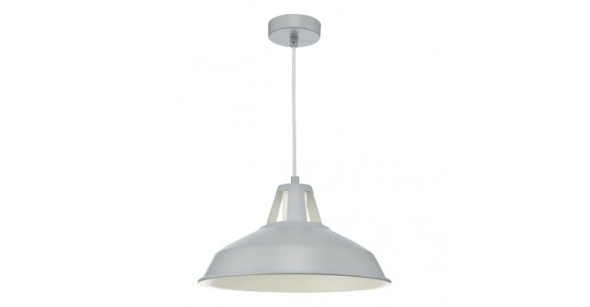 Där Lighting Owain 1 Light Pendant Grey