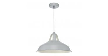 Owain 1 Light Pendant Grey