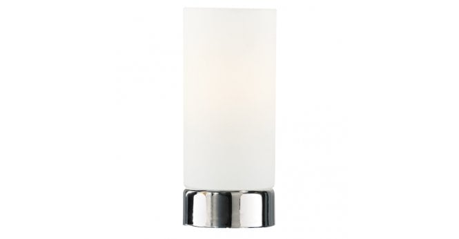 Där Lighting Owen Touch Table Lamp Polished Chrome Opal Glass (Multipack)