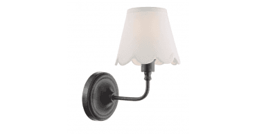 Padme Wall Light Matt Black With Shade