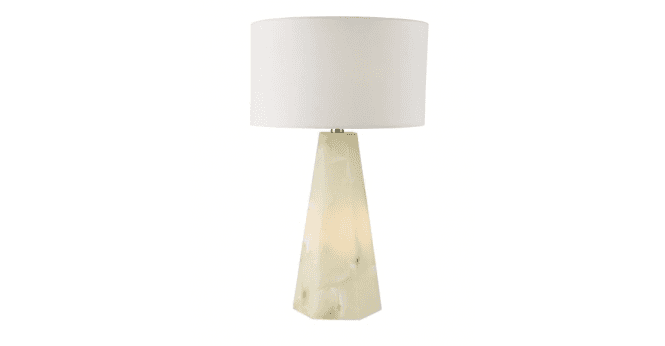 Där Lighting Paget Table Lamp Alabaster and Matt Antique Brass Base Only