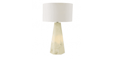 Paget Table Lamp Alabaster and Matt Antique Brass Base Only