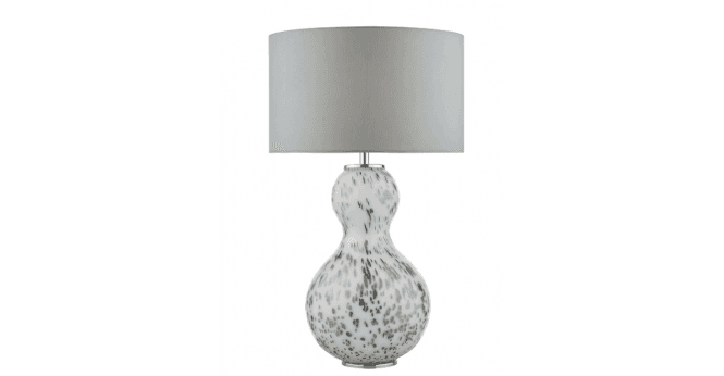 Där Lighting Pamplona Grey Faux Silk Drum Shade 35cm