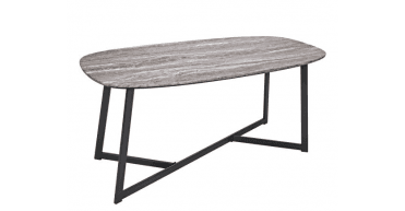 Pavlos Coffee Table Brown Stone Effect and Matt Black