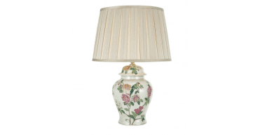 Peony Table Lamp Multi Coloured Ceramic With Shade