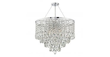 Pescara 5 Light Round Pendant Decorative Crystal