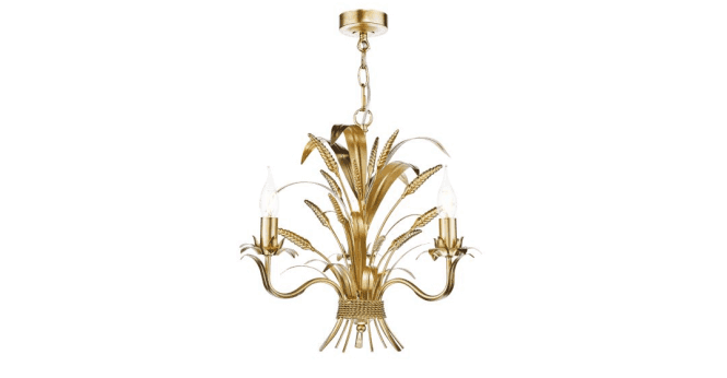 Där Lighting Phaedra 3 Light Pendant Gold