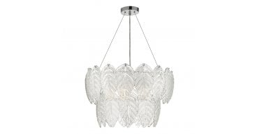 Phillipa 3 Light Pendant Clear Glass And Polished Chrome
