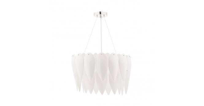 Där Lighting Phillipa 3 Light Pendant White Ceramic