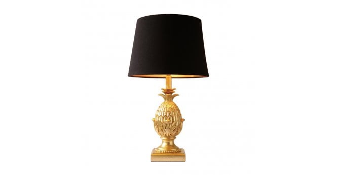 Där Lighting Pineapple Table Lamp Gold With Shade