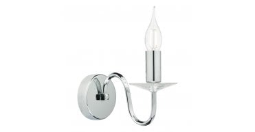 Pique Wall Light Polished Chrome Crystal