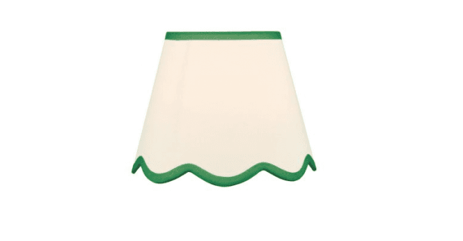 Där Lighting Poma Natural Linen Scalloped Shade 25cm