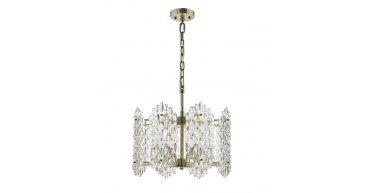 Porthos 8 Light Pendant Antique Brass and Glass