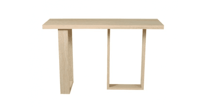 Där Lighting Prue Console Table Travertine Effect