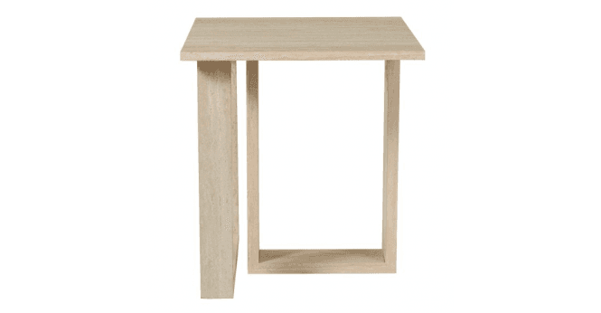 Där Lighting Prue Side Table Travertine Effect