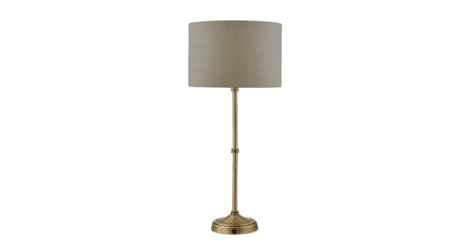 Där Lighting Pyramid Grey Linen Drum Shade 25cm