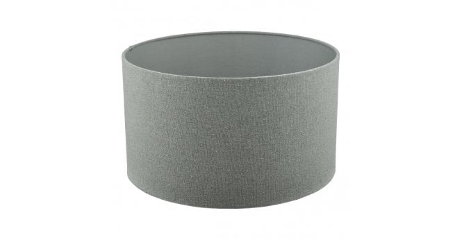 Där Lighting Pyramid Grey Linen Drum Shade 46cm