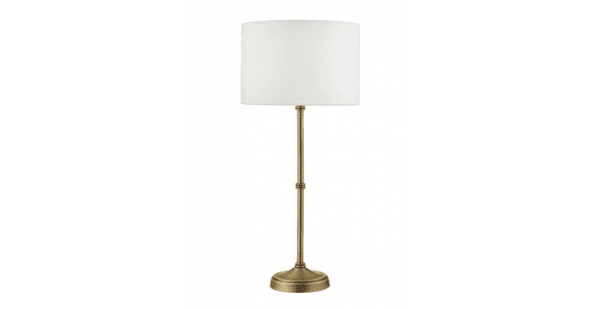 Där Lighting Pyramid White Linen Drum Shade 25cm