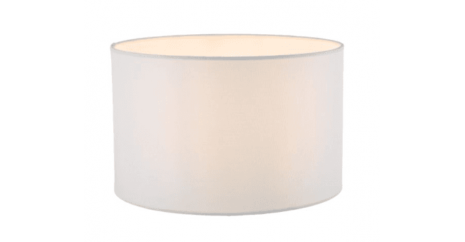 Där Lighting Pyramid White Linen Drum Shade 30cm