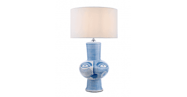 Pyramid White Linen Drum Shade 40cm